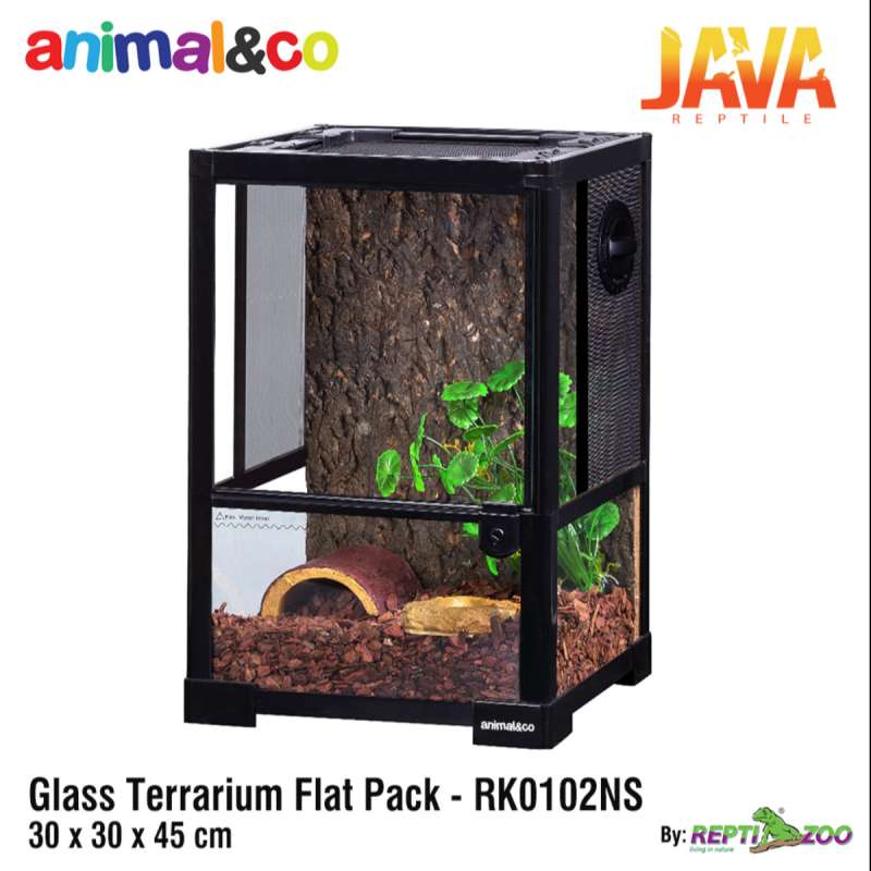 Animal&co Glass Terrarium 30x30x45cm by Reptizoo RK0102NS