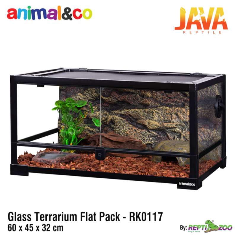 Animal&co Glass Terrarium 60x45x32cm by Reptizoo RK0117