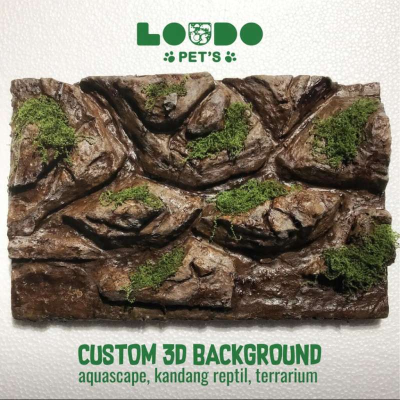 Custom 3D Nature Background Untuk Terrarium Reptil