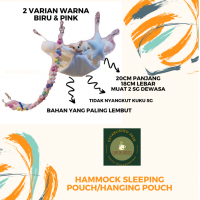 Hammock Sleeping Pouch/ Hanging pouch, Jembatan Kayu SG (Biru & Pink)