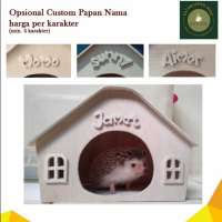 (Per huruf) Custom Nama untuk Mainan Rumah Landak Mini / Istana Hamster
